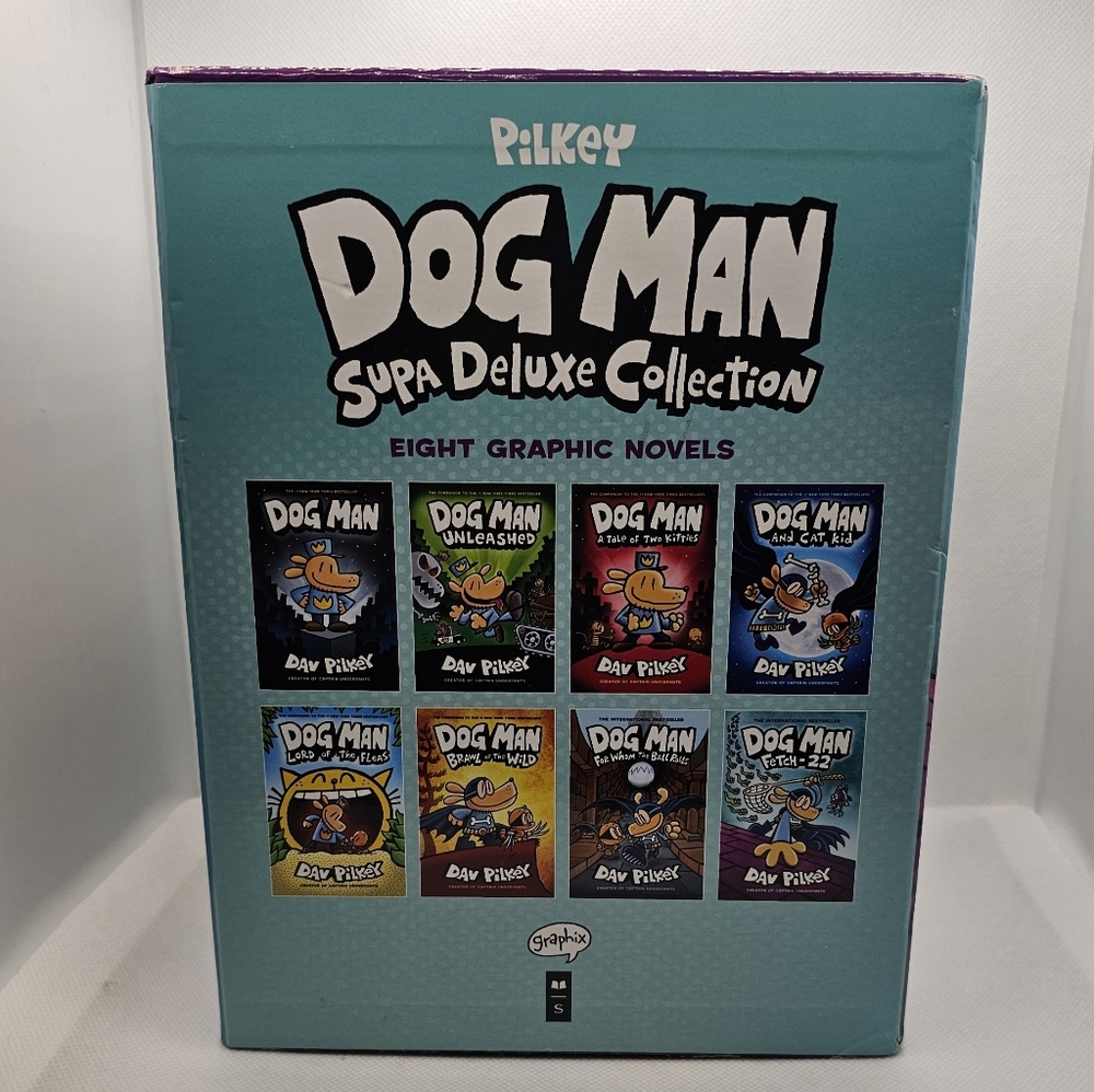 Dog Man Supa Deluxe Collection Eight Graphic Novels Dav Pilkey Excellent Comics - Picture 3 of 4